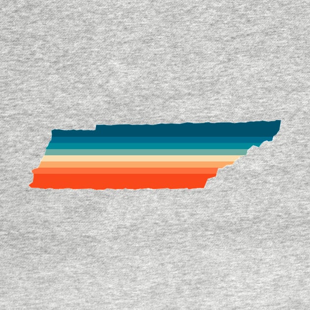 Tennessee State Retro Map by n23tees